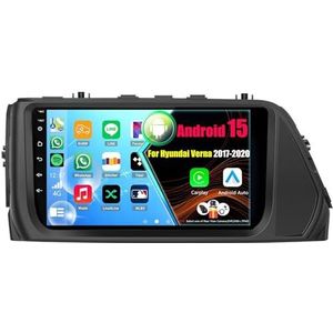 Android 15 Autoradio Voor Hyundai Verna 2017-2020 met Draadloze Carplay Android Auto, 10 Inch Autoscherm Soporta Bluetooth WIFI GPS FM/RDS(8Core(2+32GB))