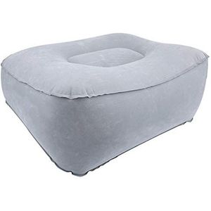 Opblaasbare PVC-voetsteun, Draagbaar Beenkussen, Compact en Lichtgewicht, Opblaasbaar Aderkussen, met Luchtpomp, Geschikt voor op Reis, Thuis, op Kantoor, Enz, 37 X 28 X 15 Cm(Alles grijs)