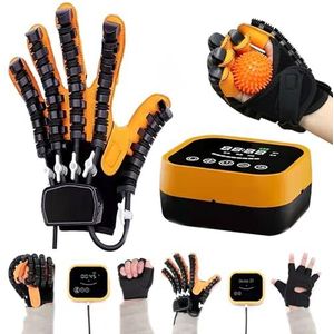 Rehabilitatierobothandschoenen, Vingerrevalidatietraining Voor Dementie, Artritis, Beroerte, Hemiplegie, PatiëNt, Meerdere Trainingsmodi + 9 Instelbare Frequenties + Spiegelfunctie,LeftL