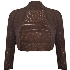 Fashion's eiland - Gehaakte Bolero - Dames - Lange Mouw - Open Voorkant