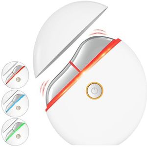 EMS Gua Sha, Unegnel EMS-apparaat voor het gezicht met 4 modi, EMS 3 intensiteitsniveaus, gezichtsmassager met rood LED-licht, blauw, groen met warmtevibratie, gezichtsmassager anti-aging faceliftappa