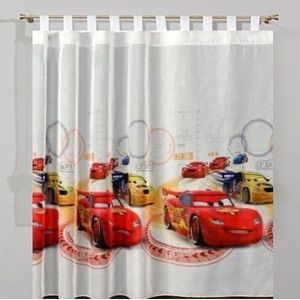 Luxe Disney Cars 2 Net Gordijn Slot Top 225cm x 150cm Drop