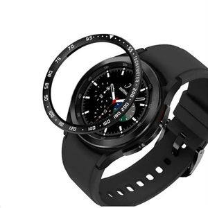 GIOPUEY Bezel Ring Compatibel met Samsung Galaxy Watch 4 Classic 42mm, Bezel Styling Ring beschermhoes, Aluminium metalen beschermende horlogeband - E-zwart