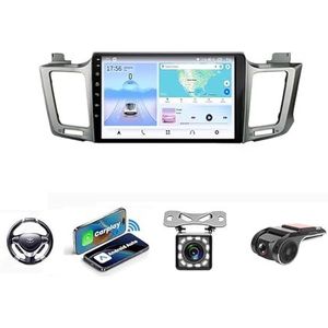 Android 13 Auto Stereo MP5 Player 9'' Screen Autoradio Voor Toyota RAV4 4 XA40 5 XA50 2013-2018 Car-play Android Auto GPS-navigatie Bluetooth RDS FM AM DAB+ Radio Stuurbediening Voice Control(NF-4 8