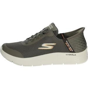 Skechers Go Walk Flex-Hands Up Sneakers voor heren, bruin, 47,5 EU, bruin, 47.5 EU
