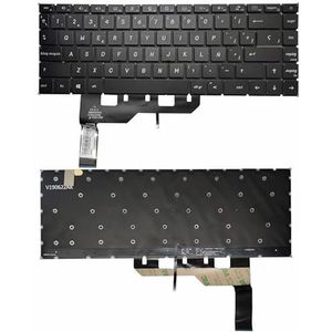 Amerikaans/Spaans laptoptoetsenbord VOOR MSI voor Modern 15 A10M A10RAS A10RBS MS-14C1 MS-14C2 MS-1551 wit verlicht(Black SP backlit)