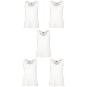Fruit of the Loom Women's Valueweight Vests, White, L UK