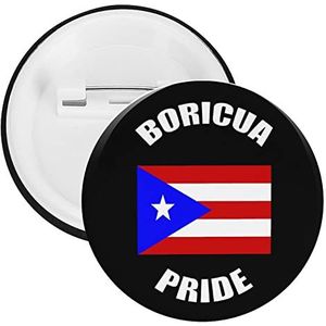 Vintage Boricua Pride Puerto Ricaanse PR Vlag Ronde Knop Broche Pin Leuke Blik Badge Gift Kleding Accessoires Voor Mannen Vrouwen