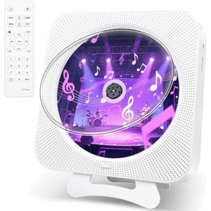 Canareen - Upgrade Bluetooth CD-speler - Met Stofkap en LED-scherm - Home Audio - FM-radio - USB MP3 Muziek Speler