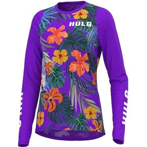 HULG MTB Dames Mountainbike T-shirts voor Zomer / Lente / Herfst Motocross T-shirts voor Vrouwen Sneldrogend Ademend en Ademend (Stijl 06, XL)