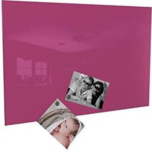 Colours-Manufaktur Magneetbord, magneetwand, inclusief 4 magneten (roze, 40 x 60 cm)