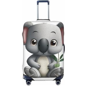 AdaNti Cartoon koala print Reizen Bagage Cover Elastische Wasbare Koffer Cover Bagage Protector Voor 18-32 Inch Bagage, Zwart, XL