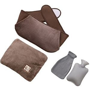 DCQRY Warmwaterfles, PVC warmwaterzak met zachte taille, warm water zak zakje voor pijnverlichting voor nek, rug, schouder en benen, taille warm