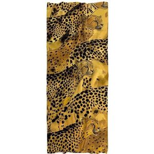 IEDHFNGDBFV Sjaals voor vrouwen mode sjaals lange satijn zijde gevoel sjaal lichtgewicht goud cheetah schilderij, Multi kleuren 8, Eén Maat