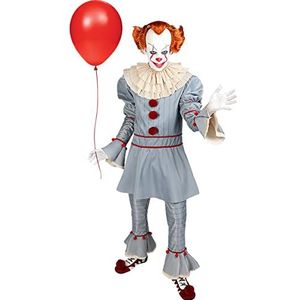 Funidelia | voor mannen Pennywise, Horrorfilm, Killer clown, Horror - Kostuum voor Volwassenen, Accessoire verkleedkleding en rekwisieten voor Halloween, carnaval & feesten - Maat S - Grijs/Zilver