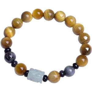 Dames armband, jongens armband Natuurlijke Tijgeroog Steen Armband 8mm Chakra Stenen Kralen Armband for Vrouwen Mannen Smaragdkwarts Kraal Sieraden Accessoire Healing Crystal Gems Stenen