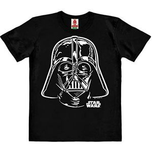 LOGOSHIRT - Star Wars - Darth Vader - Portret - T-Shirt duurzaam - Kinderen - zwart - Gelicentieerd origineel ontwerp, Maat 152, 11-12 jaren