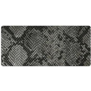 Zwart En Grijs Slang Huid Patroon Mode Bureau Muismat Antislip Gaming Muismat Accessoires Decor 40x90cm