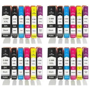 Inktcartridge for Canon 580 581 PGI-580 CLI-581 PGI580 CLI581 580XL TR7550 TR8550 TR 7550 TS6150 TS6151 TS 6150 printer(4 Set)