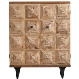 Consolekast Massief houten opbergkast for thuis, entree, dressoir met dubbele deur, opbergkast for klein appartement Buffetopbergkast