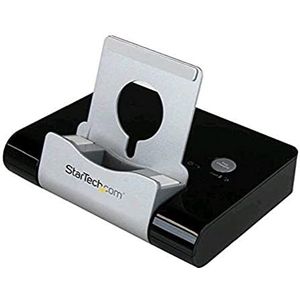 StarTech.com 3-poorts-USB 3.0-hub voor laptops en op Windows gebaseerde tablets plus een snellaadpoort en apparaatstandaard zwart