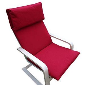 Kussen voor schommelstoel type Pello of Poang IKEA. Gemaakt van hoogwaardige stoffering. Zitting 57 x 50 rug 57 x 70, 8 cm dik (rood-2)