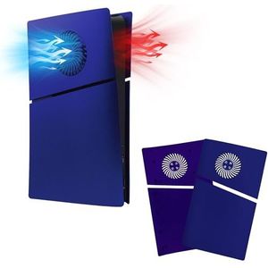 Mcbazel - PS5 Slim - Vervangende Faceplate - Blauw - Beschermende Zijpaneel