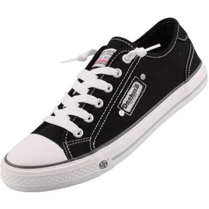 Dockers by Gerli Lage sneakers voor dames, zwart, wit, 44 EU