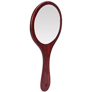 Vintage houten spiegel, HD-spiegel handspiegel delicaat rood voor kappers voor thuisgebruik in hotels
