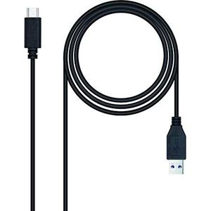 NANOCABLE 10.01.4000 - USB 3.1 Gen2-kabel, hoofdgebruik voor mobiele telefoons, tablets, overdrachtssnelheid tot 10 Gbit/s, tot 3 ampère oplaadkabel, stekker op stekker, zwart, 50 centimeter