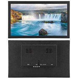 11,6-inch Monitor, Full HD 16:9 Breedbeeld 1920x1080 400CD/mm² 1000:1, Ingebouwde/desktop Volledig Metalen Monitor, Ondersteuning voor HDMI VGA-interface, voor Pc/CCTV/camcorder/computer (Europese regelgeving)