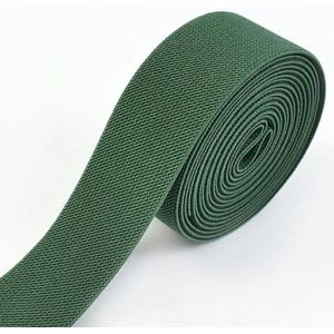 5M 10-60mm Naai-elastiekjes voor ondergoed, elastische banden, riem, schoenen, broek, rubberen band, doe-het-zelf-kledingstukaccessoires, groen, 50 mm, 5 meter