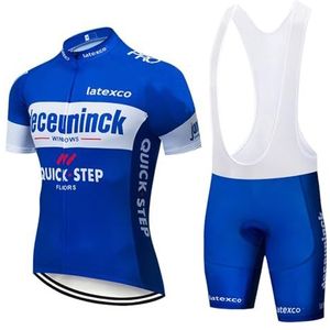 DEHIWI Mannen Fietsen Pak Ademend Cycle Jersey Mens Korte Mouw Pro Fietsen Kleding en Fietsen Bib Panty Mens Gewatteerde Road Fietsen Kleding