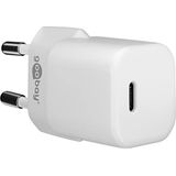 Goobay 59716 USB-C oplader nano / 30 W USB-C Power Delivery voeding voor iPhone 14 / iPad Pro/Magsafe/AirPods Pro/Samsung Galaxy Series/Google Pixel 5/4/3