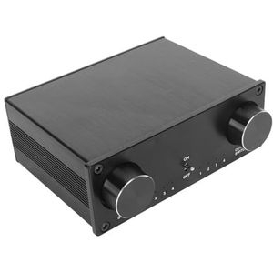 Geluidsbron Signaalbronschakelaar Stil 4 in 4 uit Vergulde -stekker Dual Channel Stereo Sound Switcher voor Actieve Luidspreker (EU-stekker)