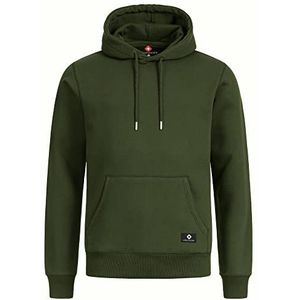 Höhenhorn Janga Hoodie heren capuchon pullover hoodie sweatshirt van hoogwaardig katoen, groen, M