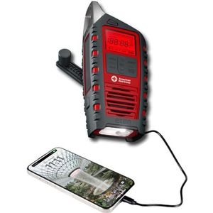 Eton Odyssey Multi-Powered All-Band Bluetooth Emergency Radio met RDS, Rood