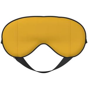 Mosterdgeel unisex elastisch verstelbaar gesp ontwerp verduisterende slaap oogmasker voor thuis reizen yoga kantoor dutje
