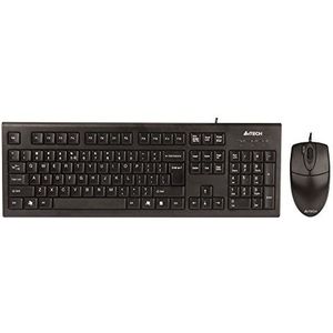 Pack Clavier + souris optique noir 800dpi USB - A4TECH