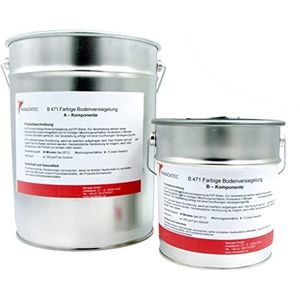 2K epoxyhars gekleurde vloercoating epoxy vloerverf betonverf garage werkplaats kelder industrie dekverf (5kg, RAL 7015 leisteengrijs)