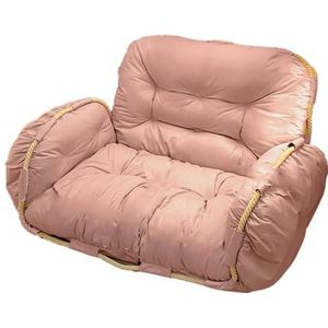 FZDZ —Converteerbare opvouwbare slaapbank, tatami sofa stoel met extra grote armleuningen, moderne zachte comfortabele stoffen vloer en futon bank, slaapstoel roze-eenpersoons (kleur: roze, maat: