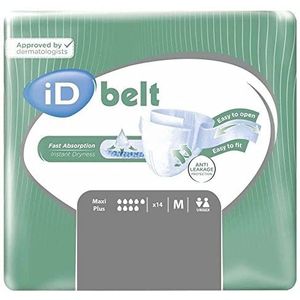 iD Expert Riem Maxi Plus Cotton Feel Incontinence Broek (1 pak van 14, Medium), Wit