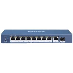 Hikvision - DS-3E0510P-E/M - 8-Poorts Gigabit Unmanaged PoE Switch - Zwart - Staal