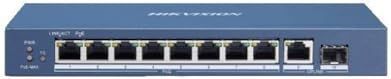Hikvision - DS-3E0510P-E/M - 8-Poorts Gigabit Unmanaged PoE Switch - Zwart - Staal