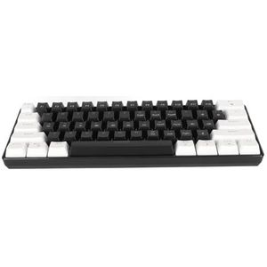 Ga voor V900 Groen Mechanisch Toetsenbord met 61 Toetsen - Axis Blue Bliss Mini Rgb-versie Krijg Mechanische Gaming-sensatie met Groene en Blauwe Schakelaars (Wit Zwart)