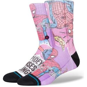 Stance Spidey Senses Crew Sokken Marvel Spiderman Magenta Kalf Patroon, Meerkleurig, One Size