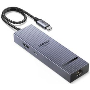 UGREEN Revodok Pro 10Gbps USB C Hub HDMI 4K@60Hz Ethernet Adapter met 2*USB A 3.2 en USB C 3.2 PD 100W Compatibel met iPhone 16, iPad Pro/Air, MacBook Pro/Air, Galaxy S24, Steam Deck etc.