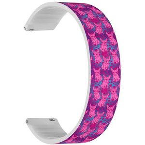 RYANUKA 18mm Solo Loop Zachte Siliconen Sport Horloge Band Met Quick Release (Leuke Franse Bulldog Home) Elastische Siliconen Band Band Accessoire, Siliconen, Geen edelsteen