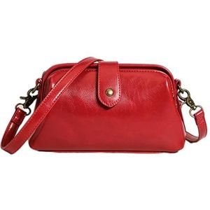 Premium Leather Retro Handmade Bag, Langrents Handbag, Langrents Retro Handmade Bag, Langrents Retro Handbag (Red)