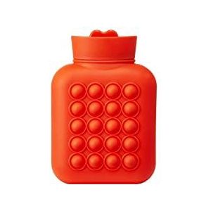 DieffematicRSD Warmwaterkruik Heet en koud kompres Heetwaterfleszak Kleine zachte siliconen thermische zak Magnetron Verwarming Reizen Warmwaterzak voor (Color : Red)